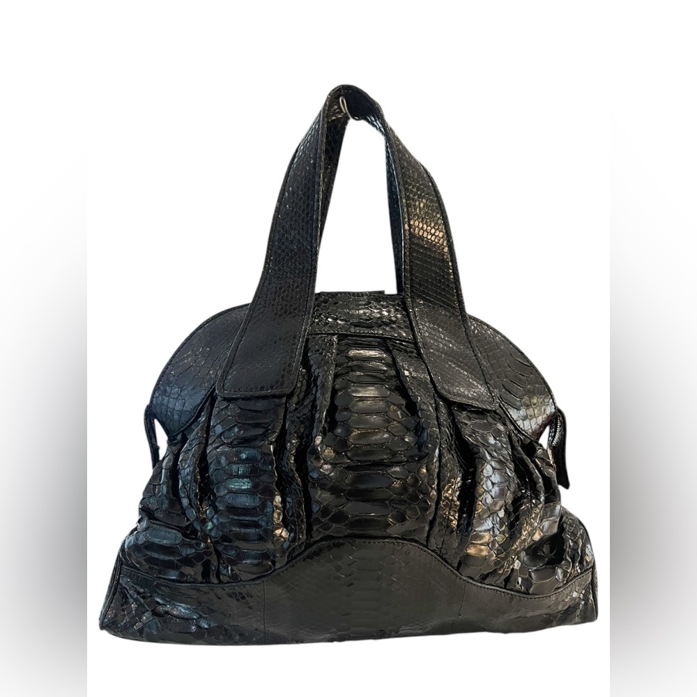 ZAGLIANI tote bag in black python